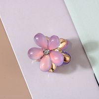 Sweet Flower Alloy Artificial Crystal Artificial Pearls Resin Hair Claws sku image 35