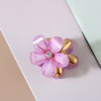 Sweet Flower Alloy Artificial Crystal Artificial Pearls Resin Hair Claws sku image 29