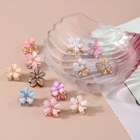 Sweet Flower Alloy Artificial Crystal Artificial Pearls Resin Hair Claws main image 1