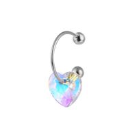 Cute Heart Shape Stainless Steel Nose Ring 1 Piece sku image 1