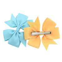 Fashion Solid Color Bow Knot Cloth Hair Clip 1 Piece main image 5