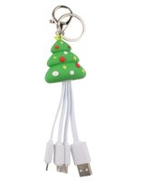 Creative Christmas Cartoon Multifunctional Portable Keychain Charging Cable sku image 5