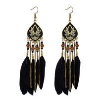 Ethnic Style Geometric Feather Tassel Plating Women's Drop Earrings 1 Pair sku image 17