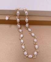 Retro Geometric Pearl Layered Necklaces Necklace sku image 4