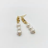 Simple Style Geometric Pearl Metal Earrings 1 Pair sku image 5
