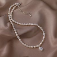 Simple Style Geometric Leaf Smiley Face Alloy Pearl Necklace 1 Piece sku image 23