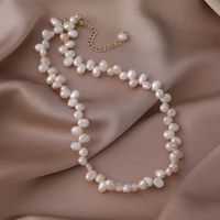 Simple Style Geometric Leaf Smiley Face Alloy Pearl Necklace 1 Piece sku image 49