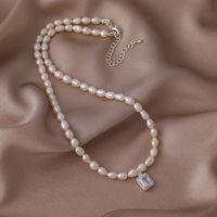 Simple Style Geometric Leaf Smiley Face Alloy Pearl Necklace 1 Piece sku image 21