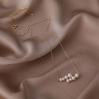 Simple Style Geometric Leaf Smiley Face Alloy Pearl Necklace 1 Piece sku image 5