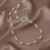 Simple Style Geometric Leaf Smiley Face Alloy Pearl Necklace 1 Piece sku image 52