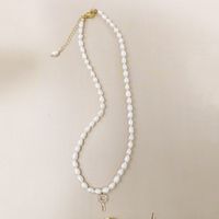 Simple Style Geometric Leaf Smiley Face Alloy Pearl Necklace 1 Piece sku image 36