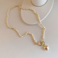 Simple Style Geometric Leaf Smiley Face Alloy Pearl Necklace 1 Piece sku image 32