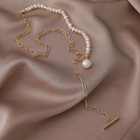 Simple Style Geometric Leaf Smiley Face Alloy Pearl Necklace 1 Piece sku image 11