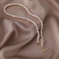 Simple Style Geometric Leaf Smiley Face Alloy Pearl Necklace 1 Piece sku image 17