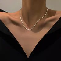 Simple Style Geometric Leaf Smiley Face Alloy Pearl Necklace 1 Piece sku image 2