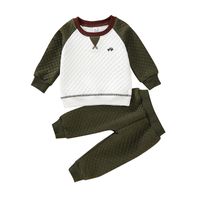 Casual Plaid Cotton Polyester Baby Clothing Sets sku image 10