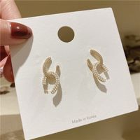 Fashion Geometric Alloy Plating Artificial Pearls Women's Earrings 1 Pair sku image 32