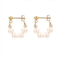 Mode Géométrique Alliage Placage Perles Artificielles Femmes Des Boucles D'oreilles 1 Paire sku image 13