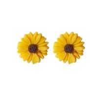 1 Pair Sweet Flower Plating Alloy Earrings sku image 1