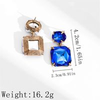 Fashion Square Alloy Rhinestone Women's Drop Earrings 1 Pair sku image 3