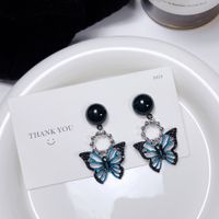 Retro Tassel Heart Shape Butterfly Beaded Alloy Inlay Rhinestones Women's Drop Earrings 1 Pair sku image 10