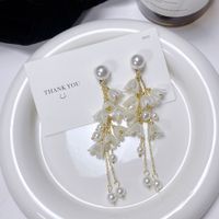 Retro Tassel Heart Shape Butterfly Beaded Alloy Inlay Rhinestones Women's Drop Earrings 1 Pair sku image 48