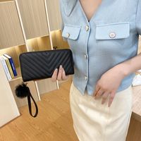 Women's Solid Color Pu Leather Zipper Wallets main image 3