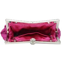 White Red Purple Polyester Solid Color Rhinestone Dumpling Shape Evening Bags main image 4