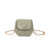 Women's Mini Pu Leather Solid Color Streetwear Oval Flip Cover Crossbody Bag main image 3
