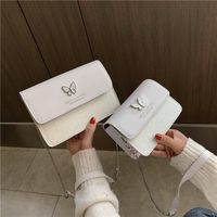 Women's Small Pu Leather Letter Butterfly Vintage Style Square Magnetic Buckle Crossbody Bag main image 6