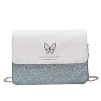 Women's Small Pu Leather Letter Butterfly Vintage Style Square Magnetic Buckle Crossbody Bag sku image 4