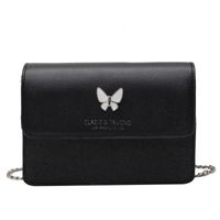 Women's Small Pu Leather Letter Butterfly Vintage Style Square Magnetic Buckle Crossbody Bag sku image 5