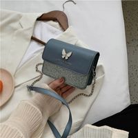 Women's Small Pu Leather Letter Butterfly Vintage Style Square Magnetic Buckle Crossbody Bag main image 3