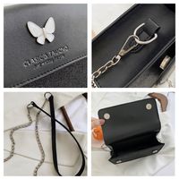Women's Small Pu Leather Letter Butterfly Vintage Style Square Magnetic Buckle Crossbody Bag main image 2