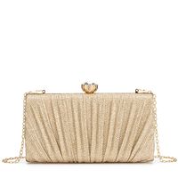 Gold Silber Polyester Einfarbig Quadrat Tasche Clutch main image 4