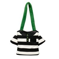 Women's Medium Spring&summer Canvas Stripe Cute Square Magnetic Buckle Handbag main image 5