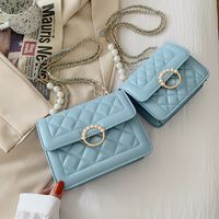 Women's Medium Pu Leather Solid Color Fashion Square Magnetic Buckle Crossbody Bag main image 6