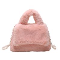 Mujeres Pequeña Invierno Felpa Color Sólido Moda Perlas Cuadrado Hebilla Magnética Bolso main image 5