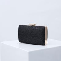 Red Purple Green Pu Leather Solid Color Square Clutch Evening Bag sku image 3