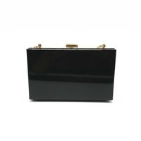 Pink Arylic Solid Color Square Clutch Evening Bag sku image 10