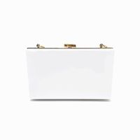 Pink Arylic Solid Color Square Clutch Evening Bag sku image 9