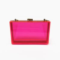 Rosa Aryl Einfarbig Quadrat Tasche Clutch sku image 7