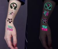 Fashion Trend Tiktok Party Bar Luminous Tattoo Stickers main image 4