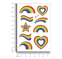 Cartoon Original Children's Colorful Doodle Rainbow Tattoo Stickers main image 3