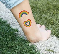 Cartoon Original Children's Colorful Doodle Rainbow Tattoo Stickers main image 2