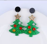 Simple Style Christmas Tree Arylic Stoving Varnish Women's Drop Earrings 1 Pair sku image 1