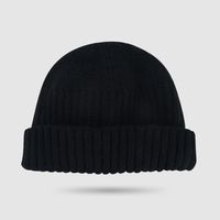 Unisex Simple Style Stripe Solid Color Crimping Wool Cap main image 2