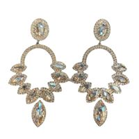 1 Pair Luxurious Geometric Inlay Alloy Rhinestones Drop Earrings main image 2