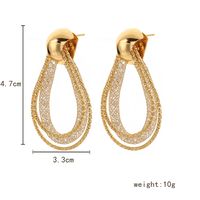 Retro Water Droplets Metal Plating Women's Earrings 1 Pair main image 4