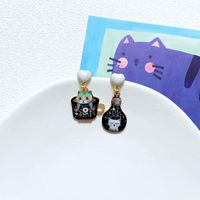 Cute Cat Alloy Enamel Women's Drop Earrings 1 Pair sku image 9